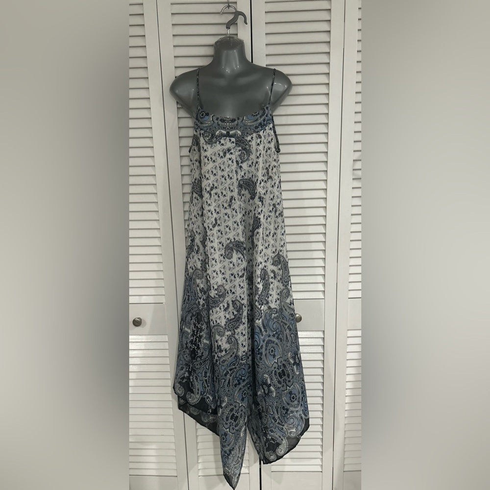 Boston Proper Paisley Handkerchief Asymmetric Dress size 12
